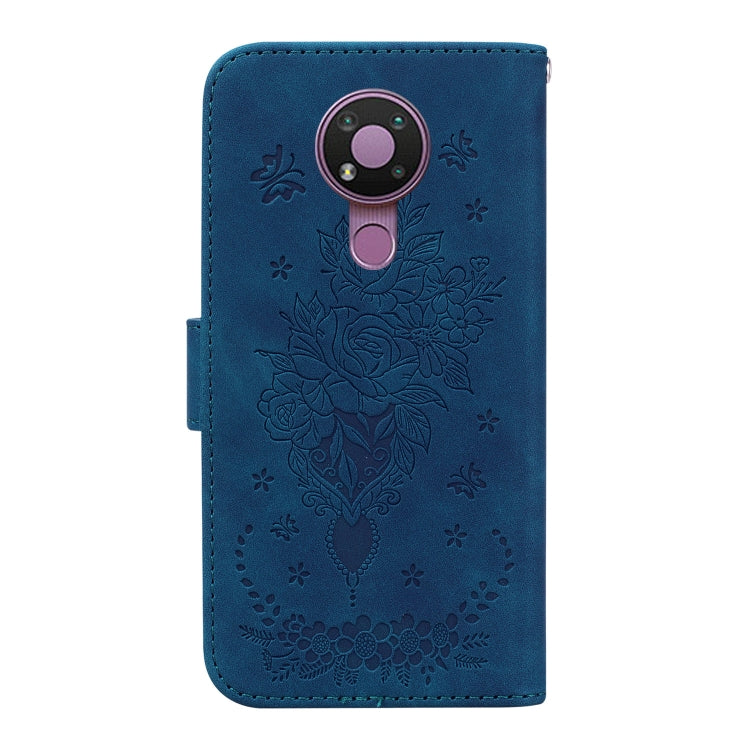 Custodia in pelle goffrata farfalla per Nokia 3.4, 6.2 / 7.2, G10 / G20 e X10 /