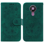 Custodia in pelle goffrata farfalla per Nokia 3.4, 6.2 / 7.2, G10 / G20 e X10 /