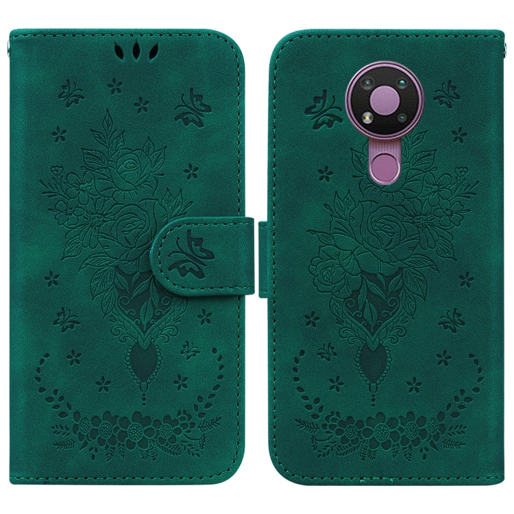 Custodia in pelle goffrata farfalla per Nokia 3.4, 6.2 / 7.2, G10 / G20 e X10 /