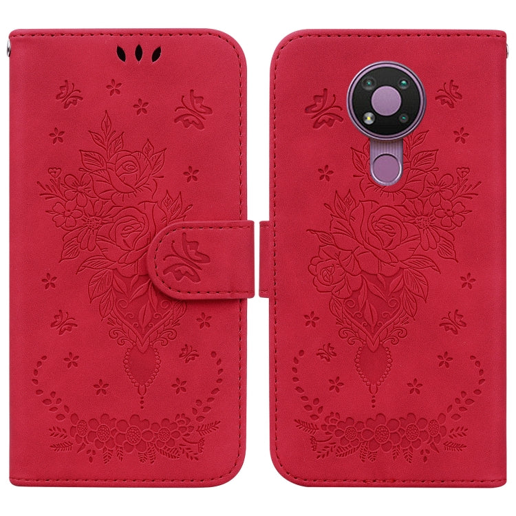 Custodia in pelle goffrata farfalla per Nokia 3.4, 6.2 / 7.2, G10 / G20 e X10 /