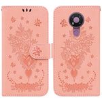 Custodia in pelle goffrata farfalla per Nokia 3.4, 6.2 / 7.2, G10 / G20 e X10 /