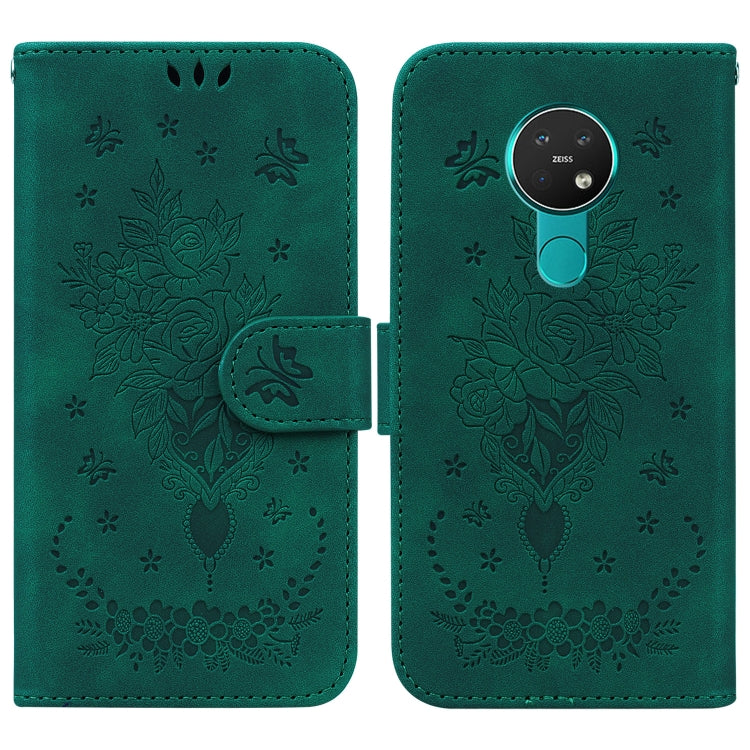 Custodia in pelle goffrata farfalla per Nokia 3.4, 6.2 / 7.2, G10 / G20 e X10 /