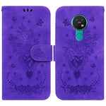 Custodia in pelle goffrata farfalla per Nokia 3.4, 6.2 / 7.2, G10 / G20 e X10 /