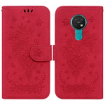 Custodia in pelle goffrata farfalla per Nokia 3.4, 6.2 / 7.2, G10 / G20 e X10 /