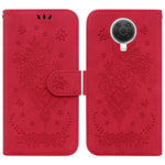Custodia in pelle goffrata farfalla per Nokia 3.4, 6.2 / 7.2, G10 / G20 e X10 /