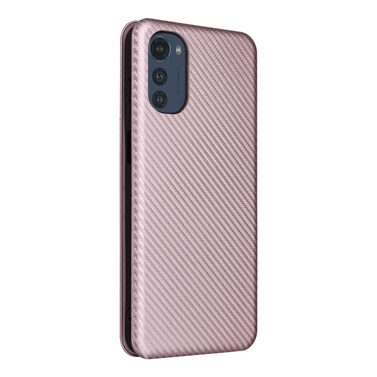Custodia in pelle con vibrazione orizzontale magnetica per Motorola Moto E32 4G