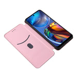 Custodia in pelle con vibrazione orizzontale magnetica per Motorola Moto E32 4G