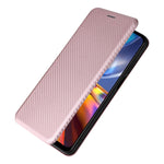 Custodia in pelle con vibrazione orizzontale magnetica per Motorola Moto E32 4G