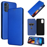 Custodia in pelle con vibrazione orizzontale magnetica per Motorola Moto E32 4G