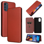 Custodia in pelle con vibrazione orizzontale magnetica per Motorola Moto E32 4G