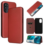 Custodia in pelle con vibrazione orizzontale magnetica per Motorola Moto E32 4G