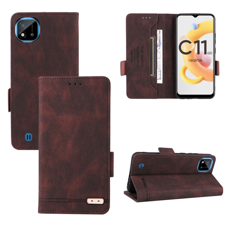 Custodia in pelle con chiusura magnetica per Realme C11 2021/C20, Realme C11