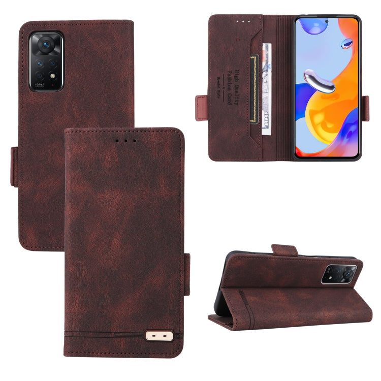 Custodia in pelle con chiusura magnetica per Xiaomi Redmi 10 5G, Note 11 Pro 5G