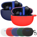 Custodia protettiva in silicone con gancio per Realme Buds Air 3 bianca