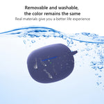 Custodia protettiva in silicone con gancio per Realme Buds Air 3 bianca