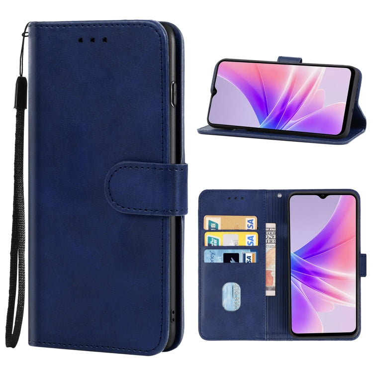 Custodia in pelle con supporto per OPPO A77 5G blu
