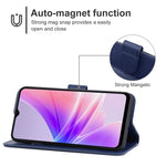 Custodia in pelle con supporto per OPPO A77 5G blu