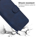 Custodia in pelle con supporto per OPPO A77 5G blu