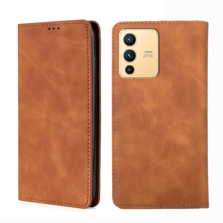 Custodia pelle con vibrazione orizzontale magnetica per vivo S12, V23, X Note e
