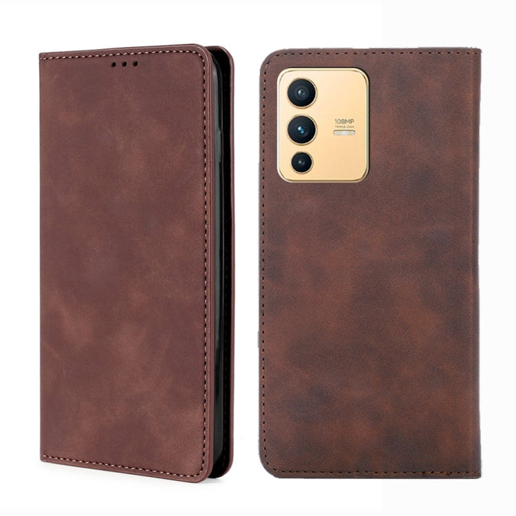 Custodia pelle con vibrazione orizzontale magnetica per vivo S12, V23, X Note e