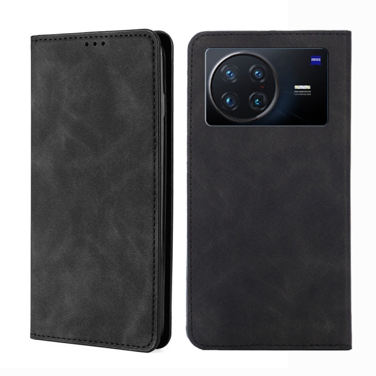 Custodia pelle con vibrazione orizzontale magnetica per vivo S12, V23, X Note e