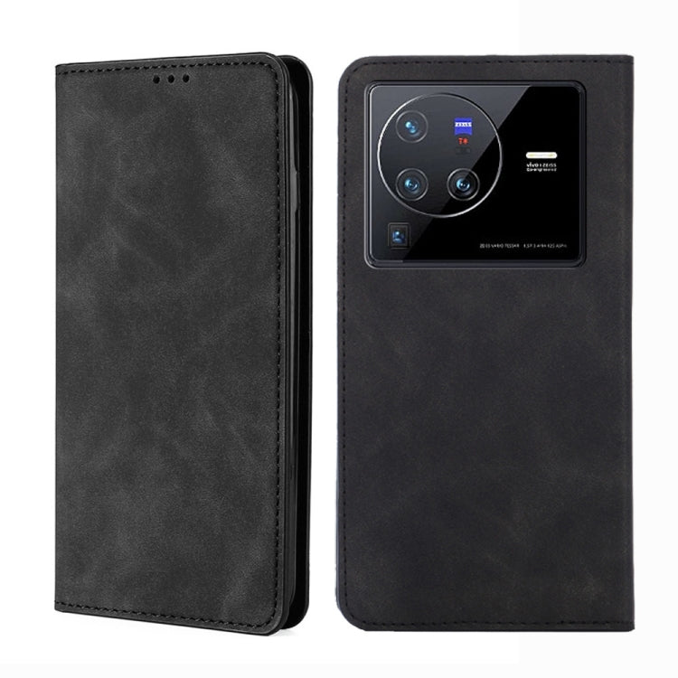 Custodia pelle con vibrazione orizzontale magnetica per vivo S12, V23, X Note e