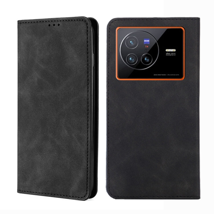 Custodia in pelle con vibrazione orizzontale magnetica per vivo X80, vivo Y53s