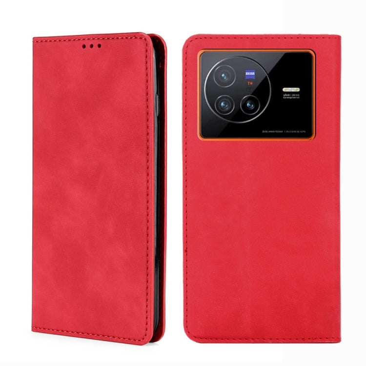 Custodia in pelle con vibrazione orizzontale magnetica per vivo X80, vivo Y53s