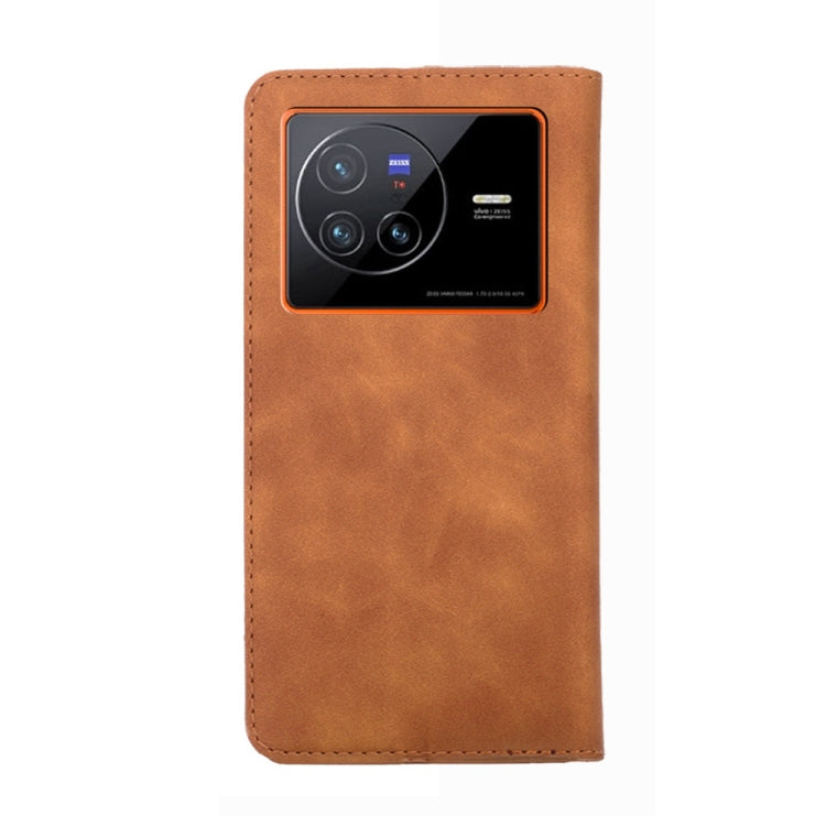 Custodia in pelle con vibrazione orizzontale magnetica per vivo X80, vivo Y53s