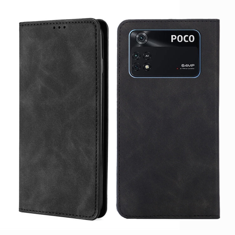 Custodia in pelle con vibrazione magnetica per Xiaomi Poco M4 Pro, Poco X4 Pro