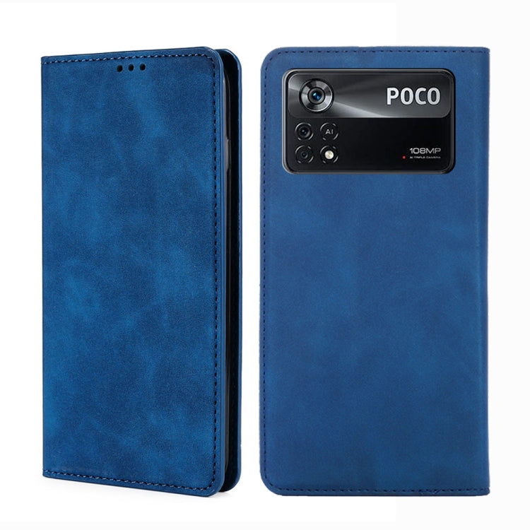 Custodia in pelle con vibrazione magnetica per Xiaomi Poco M4 Pro, Poco X4 Pro