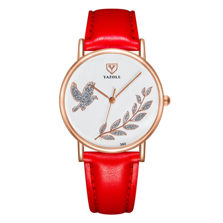 Orologio da donna YAZOLE 360 con cinturino in pelle