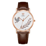 Orologio da donna YAZOLE 360 con cinturino in pelle