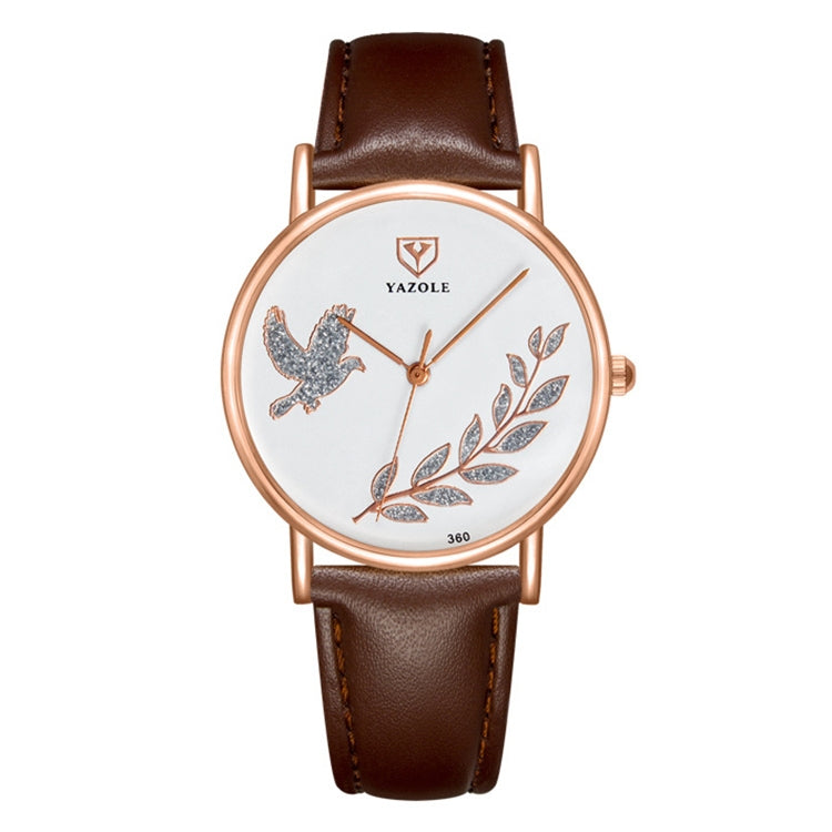 Orologio da donna YAZOLE 360 con cinturino in pelle