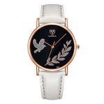 Orologio da donna YAZOLE 360 con cinturino in pelle
