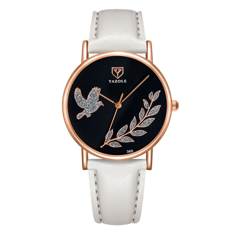Orologio da donna YAZOLE 360 con cinturino in pelle