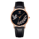 Orologio da donna YAZOLE 360 con cinturino in pelle