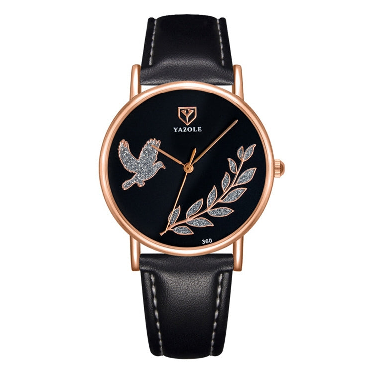 Orologio da donna YAZOLE 360 con cinturino in pelle