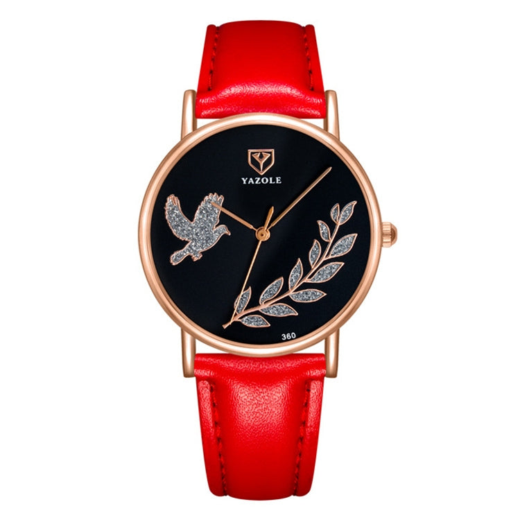 Orologio da donna YAZOLE 360 con cinturino in pelle