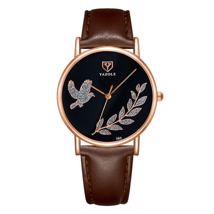 Orologio da donna YAZOLE 360 con cinturino in pelle