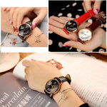 Orologio da donna YAZOLE 360 con cinturino in pelle