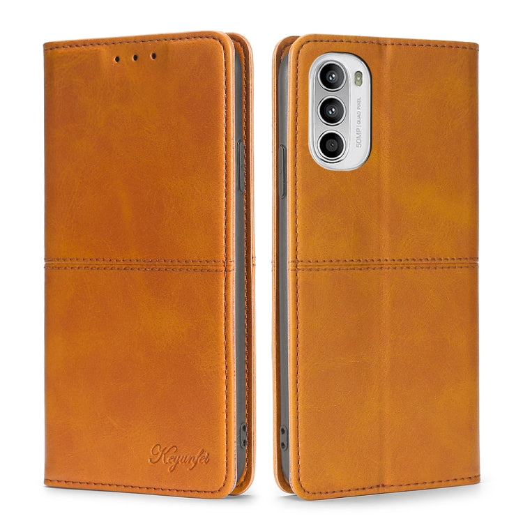 Custodia in pelle magnetica con supporto orizzontale per Motorola Moto G52