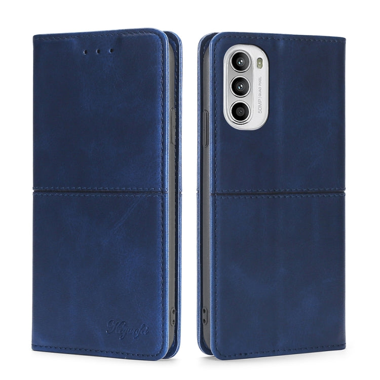 Custodia in pelle magnetica con supporto orizzontale per Motorola Moto G52