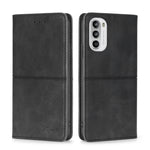 Custodia in pelle magnetica con supporto orizzontale per Motorola Moto G52