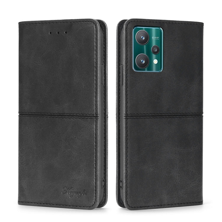 Custodia pelle magnetica con trama mucca per OPPO Realme 9 Pro, 9 Pro+, 9i/A36