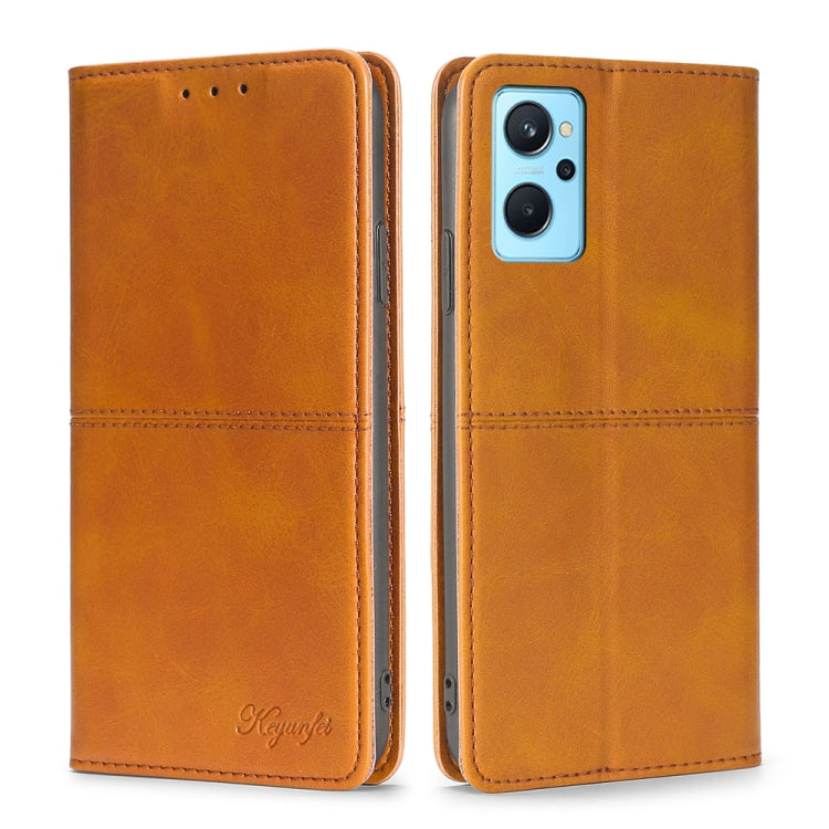 Custodia pelle magnetica con trama mucca per OPPO Realme 9 Pro, 9 Pro+, 9i/A36