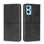 Custodia pelle magnetica con trama mucca per OPPO Realme 9 Pro, 9 Pro+, 9i/A36