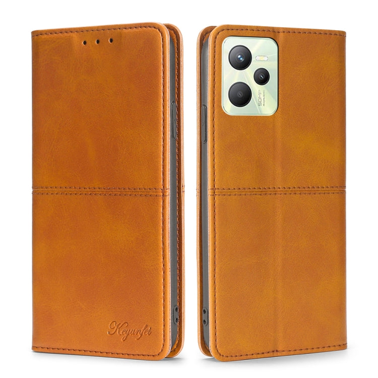 Custodia pelle magnetica con trama mucca per OPPO Realme 9 Pro, 9 Pro+, 9i/A36