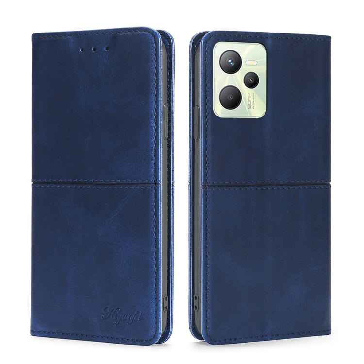 Custodia pelle magnetica con trama mucca per OPPO Realme 9 Pro, 9 Pro+, 9i/A36