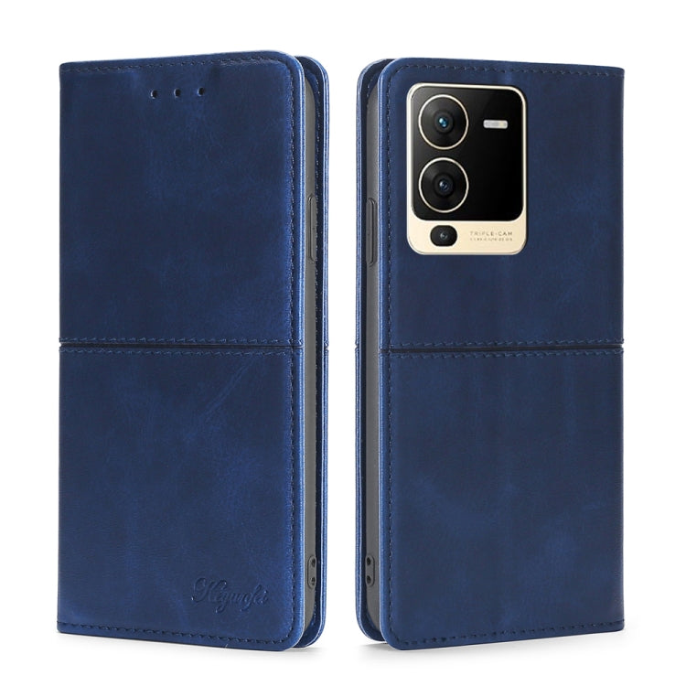 Custodia pelle magnetica con trama mucca per vivo S12 Pro 5G, S15 5G, S15e 5G e
